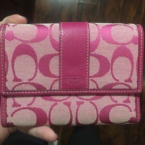 Pink coach wallet